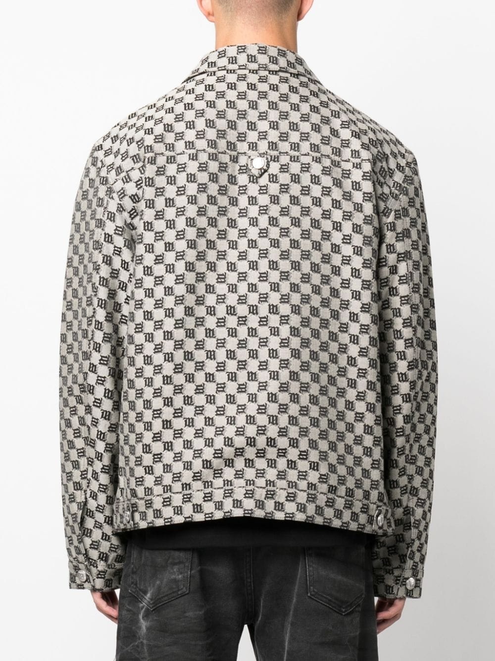 monogram-pattern shirt jacket - 4