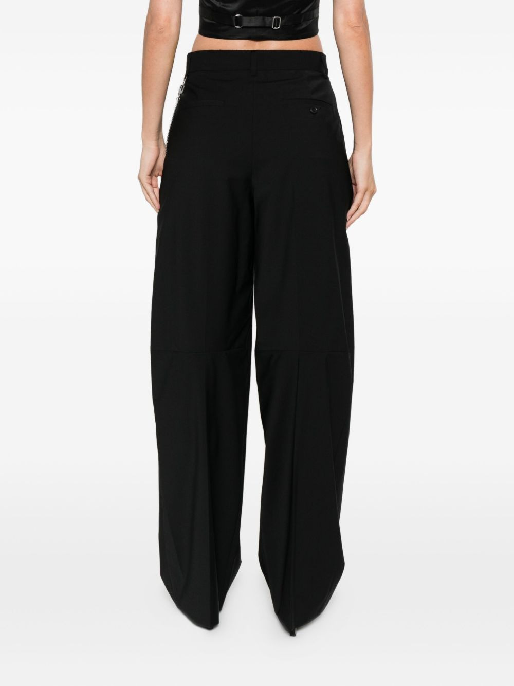 pleated key-chain trousers - 4