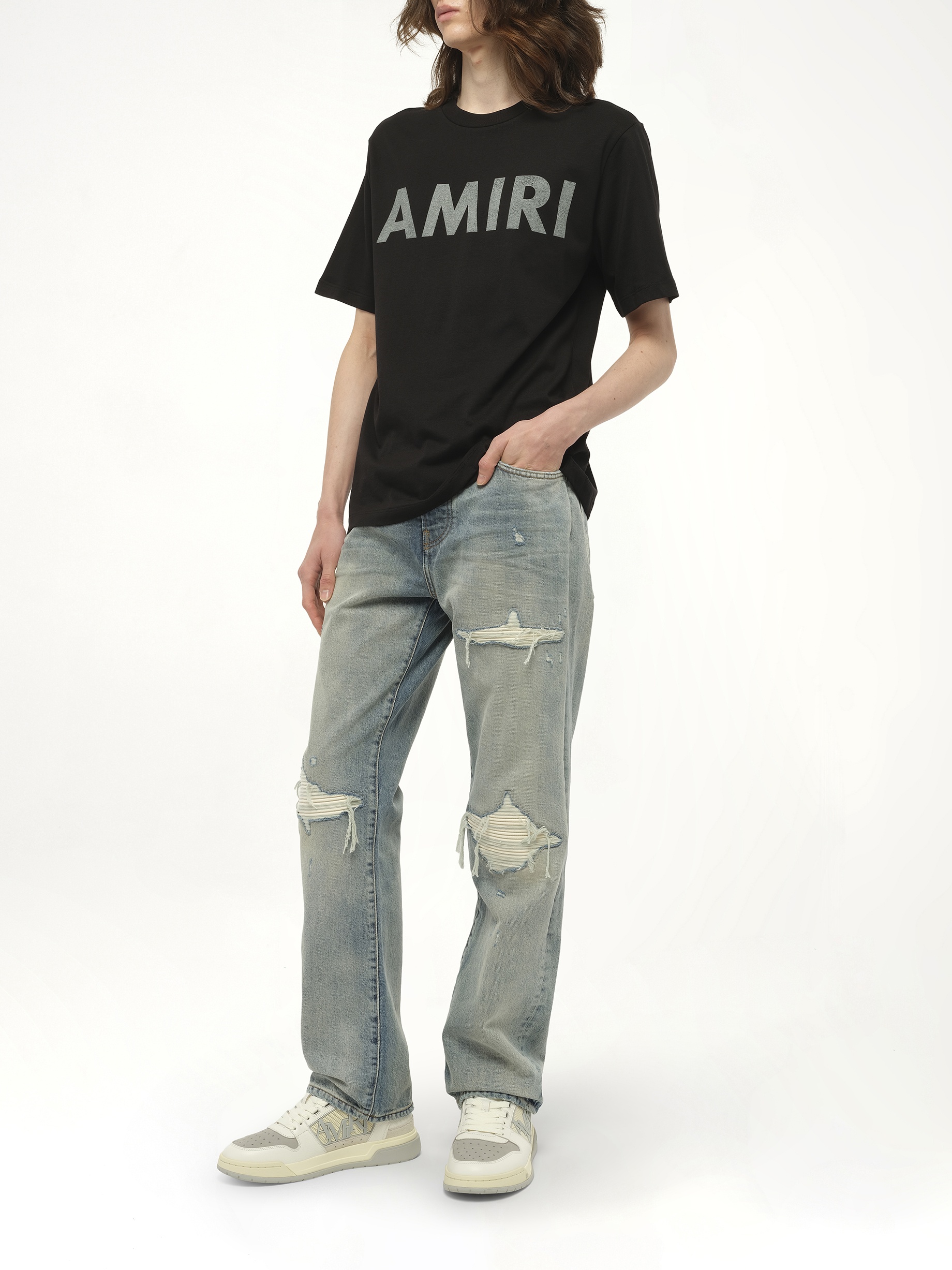 Amiri Stencil T-Shirt in Black - 4