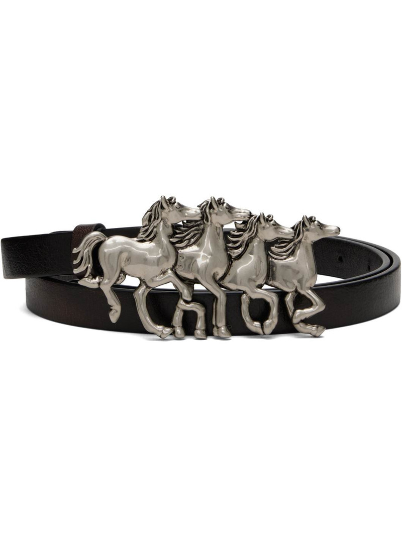 Black 'The Chloé Running Horses' Belt 1