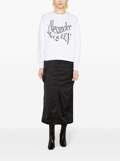 Alexander McQueen logo-print cotton sweatshirt outlook