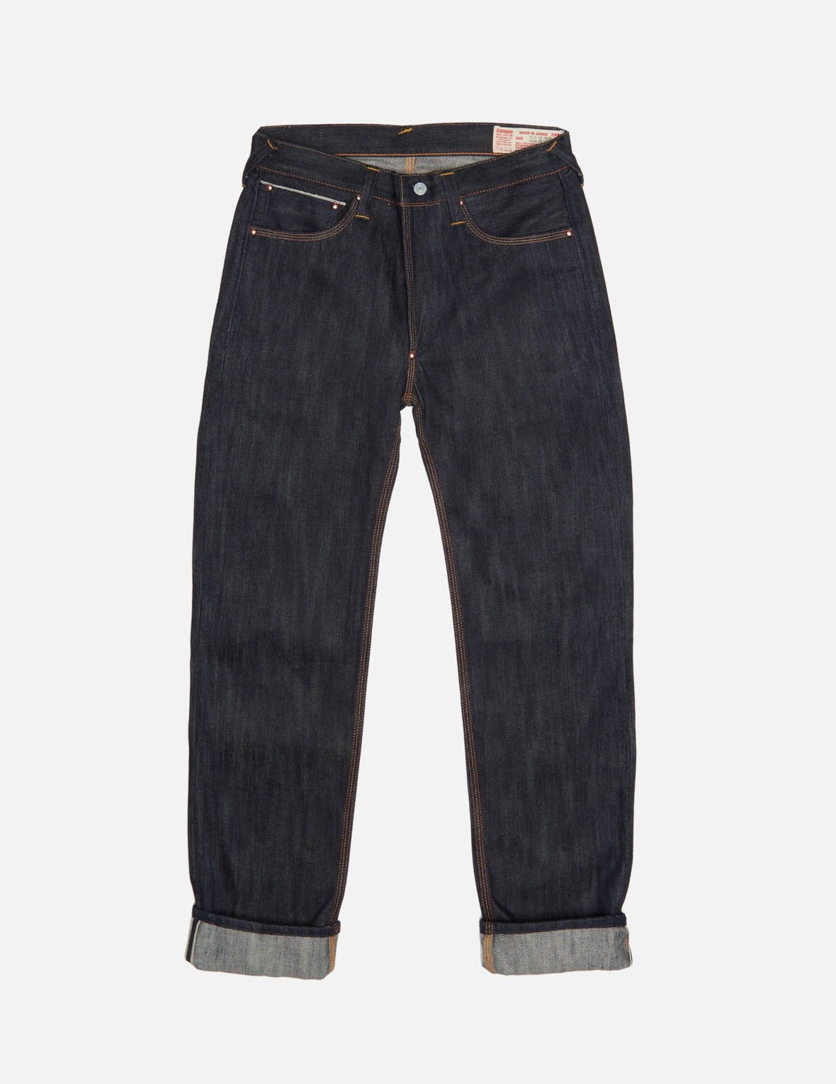 HANDPAINTED SEAGULL STRAIGHT FIT RAW DENIM SELVEDGE JEANS - 1