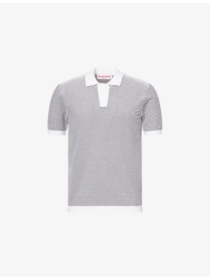 Roddy Open-Mesh Waffle Knit Polo Shirt 1