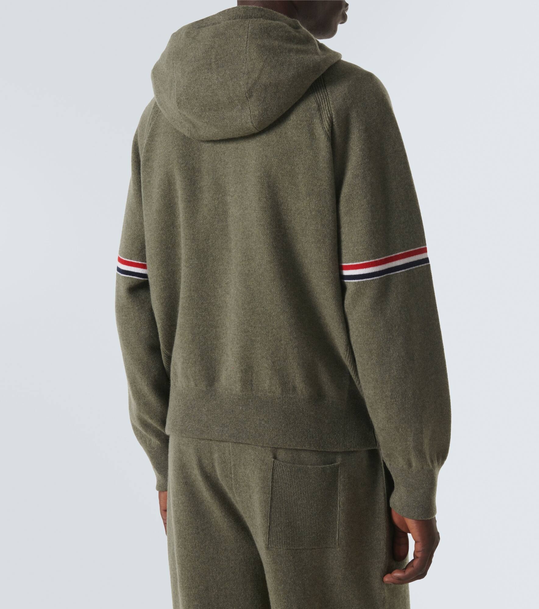 RWB Stripe cashmere hoodie - 4