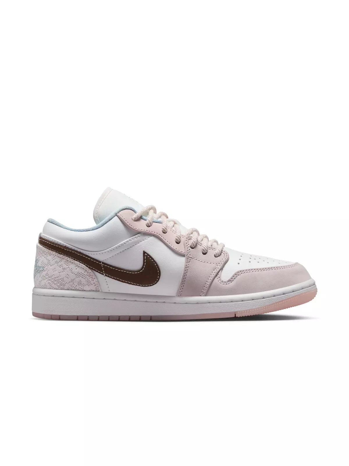 1 Low "White/Ironstone/Light Soft Pink" Women's Shoe - 2