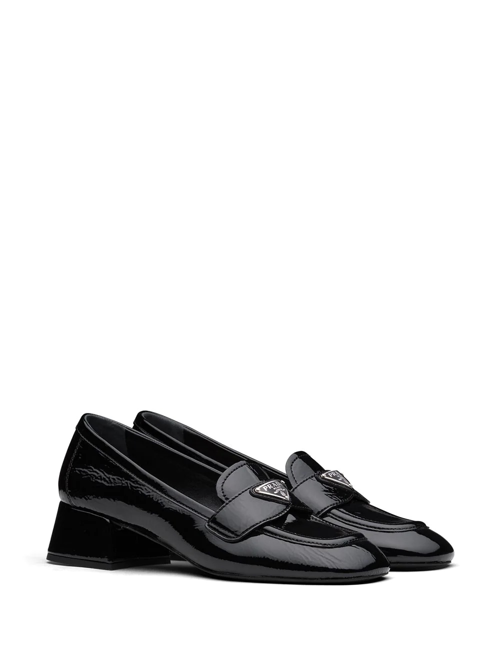 logo plaque low-heel loafers - 2