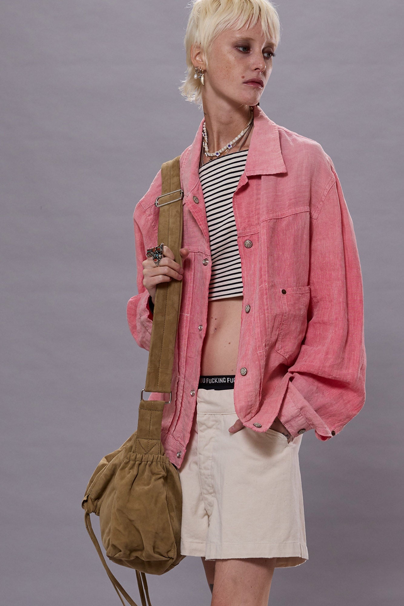 RELAXED PLEATED TRUCKER JACKET - 2