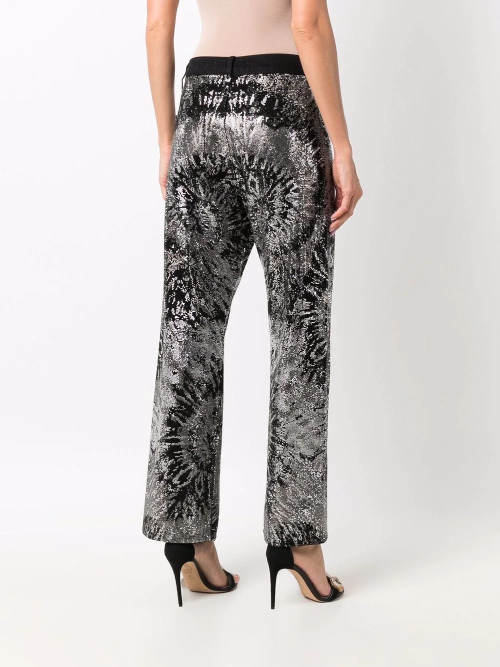 embellished wide-leg jeans - 4