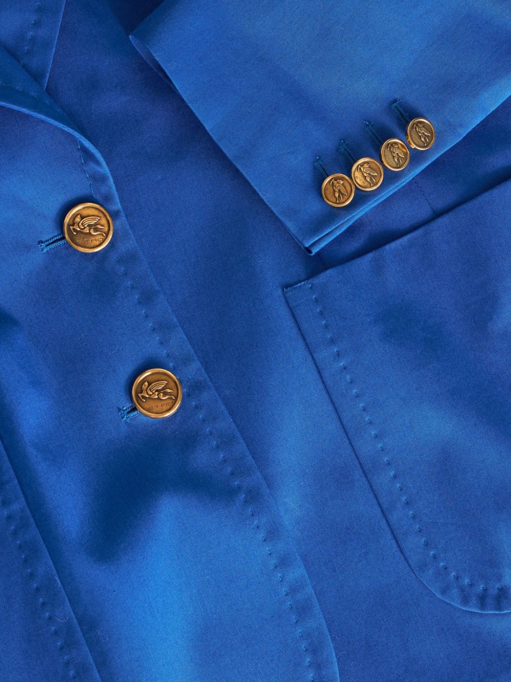 Pegaso-buttons stretch-cotton blazer - 5