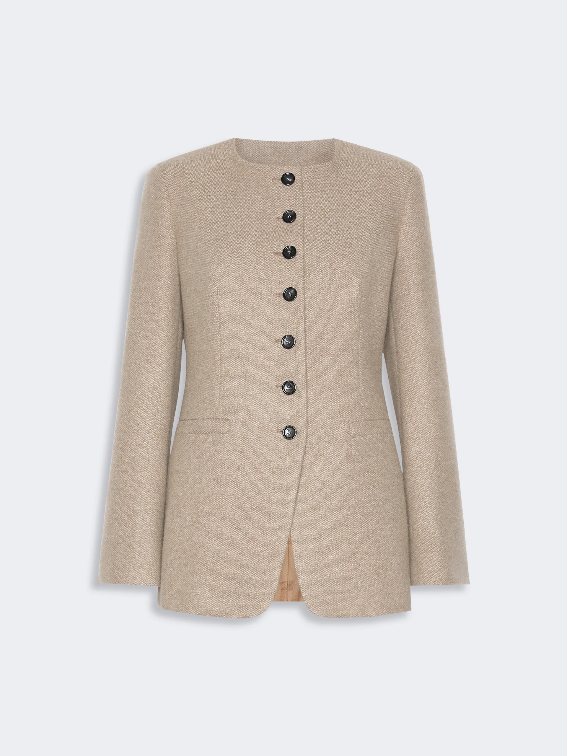 FALLA Cashmere crew-neck jacket - SAND - 1
