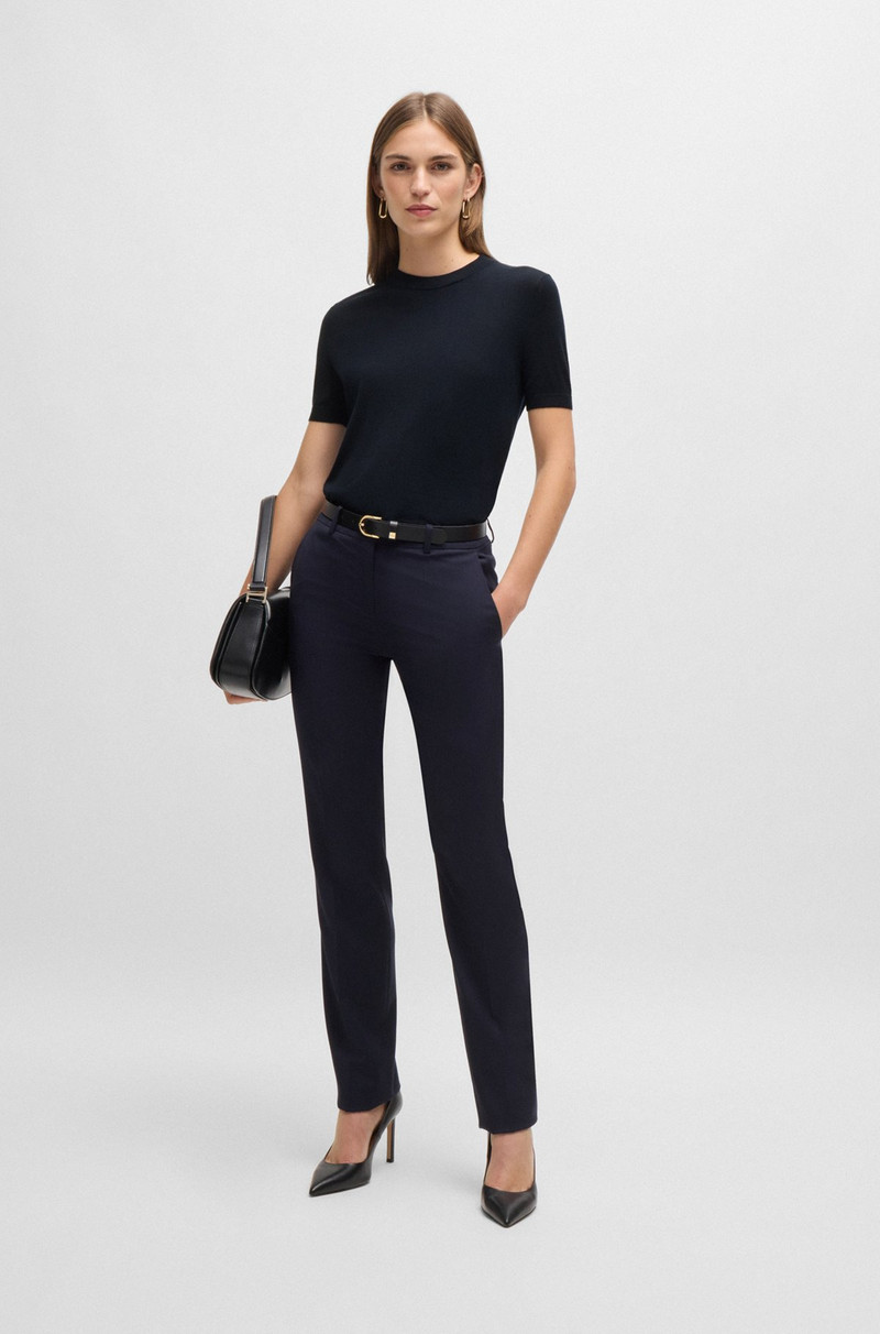 BOSS SHORT-SLEEVED SWEATER IN MERINO WOOL outlook