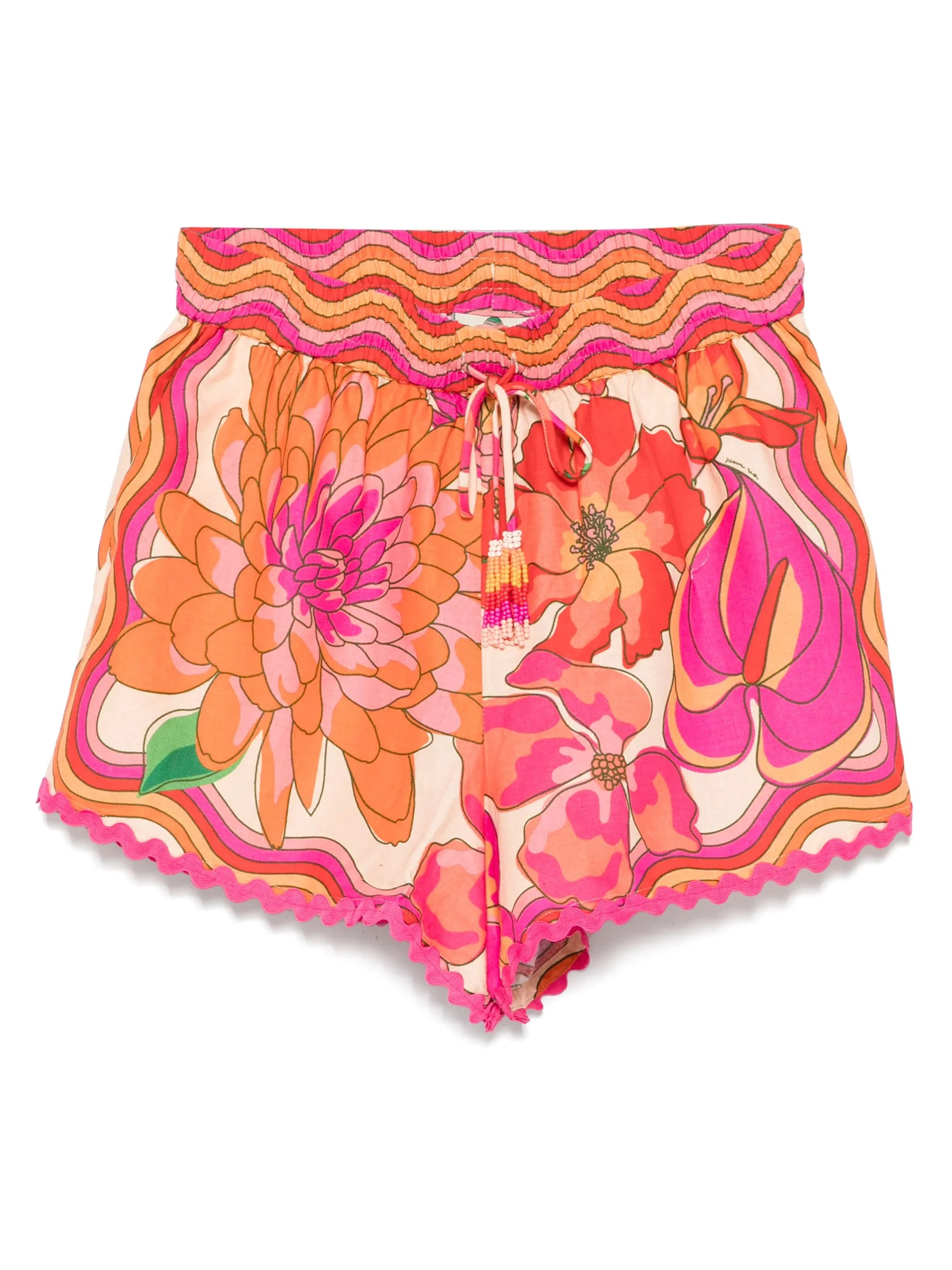 floral-print shorts - 1