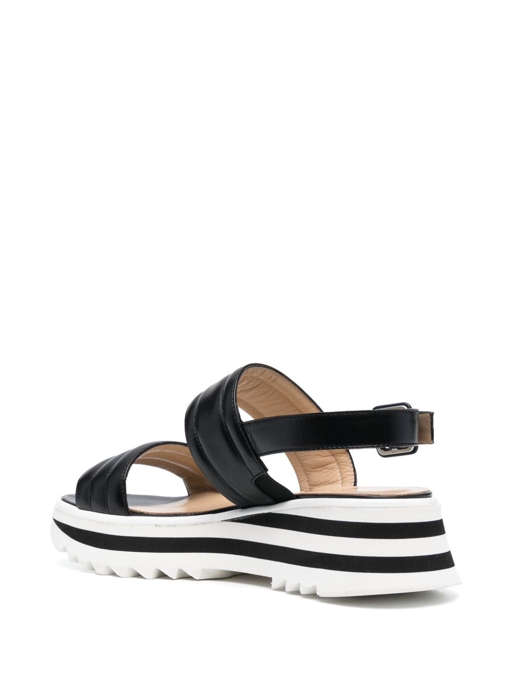 logo-print wedge sandals - 3