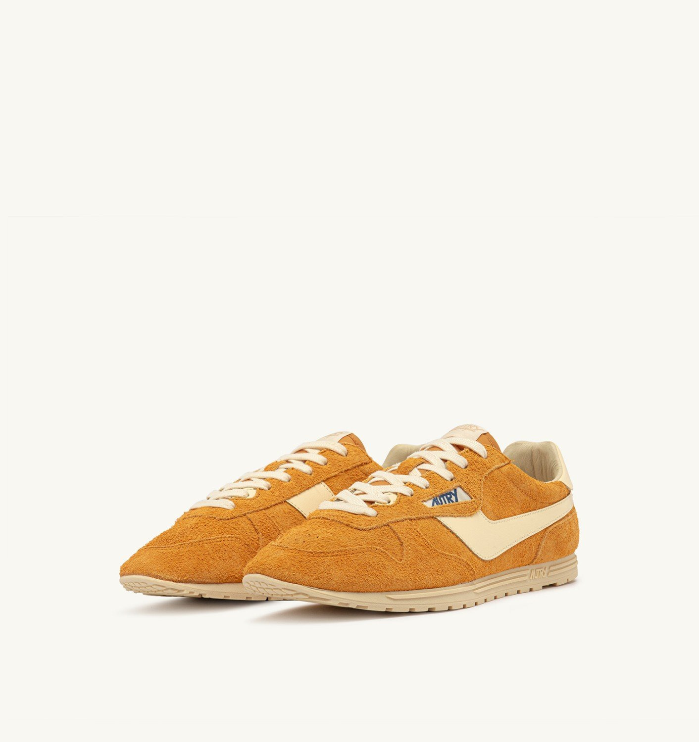 SNEAKERS WINDSPIN IN SUEDE AND LEATHER COLOR CADMIUM AND RUTABAGA - 2