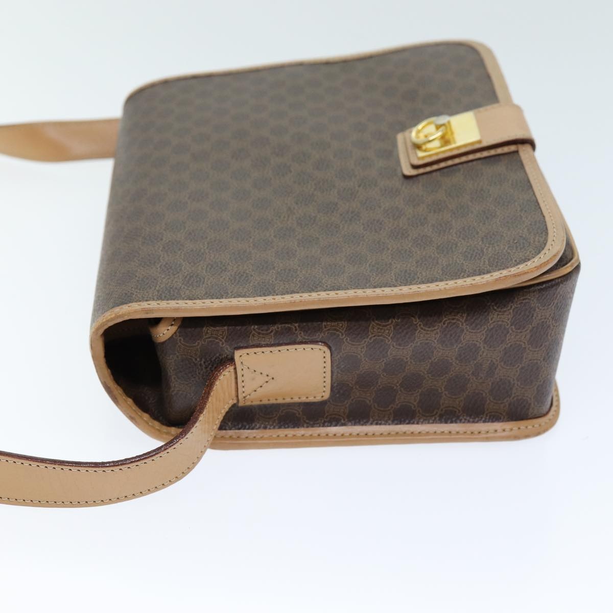 CELINE Macadam Canvas Shoulder Bag Pvc Brown - 5