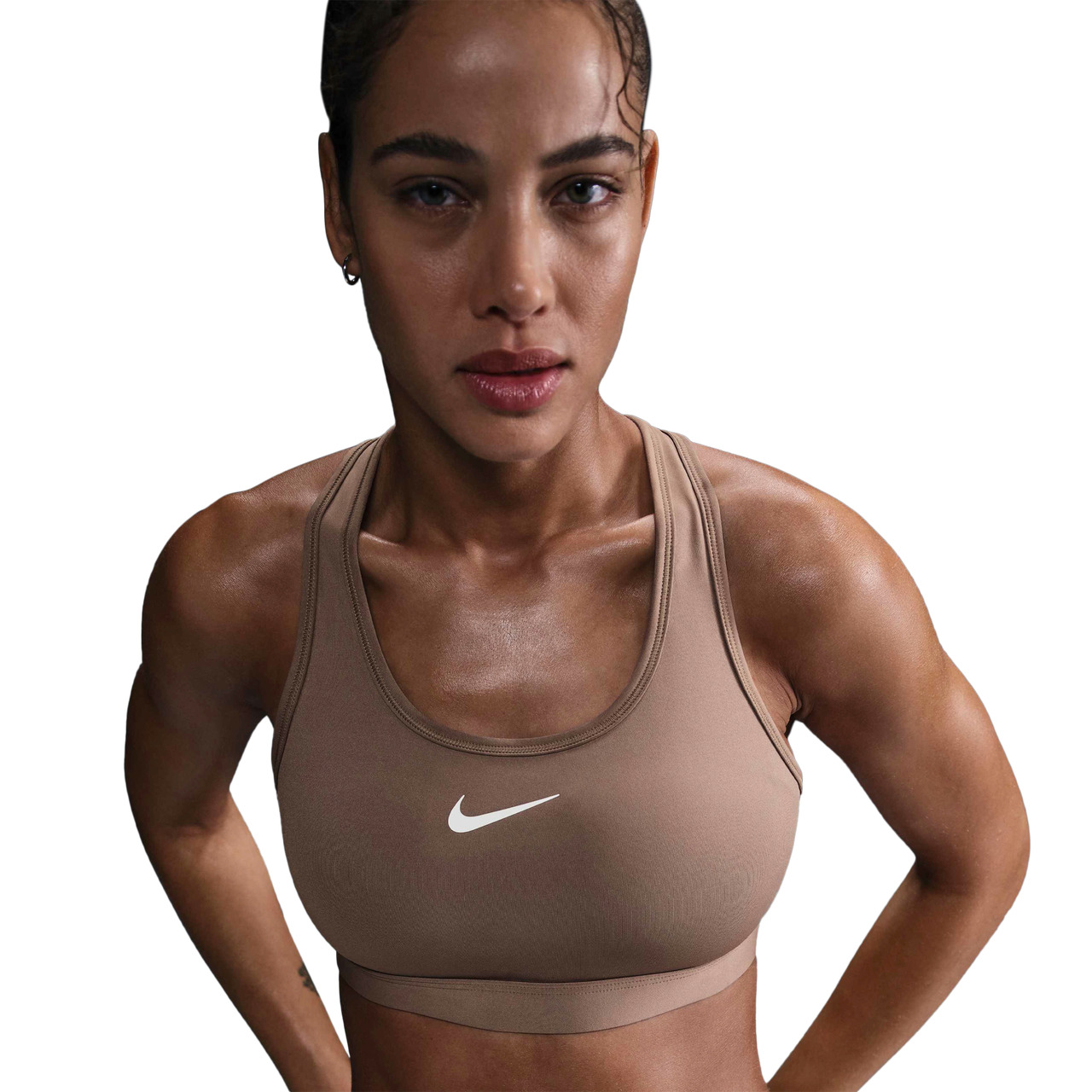 Nike Womens Nike Dri-FIT Swoosh Medium Support Bra - 1