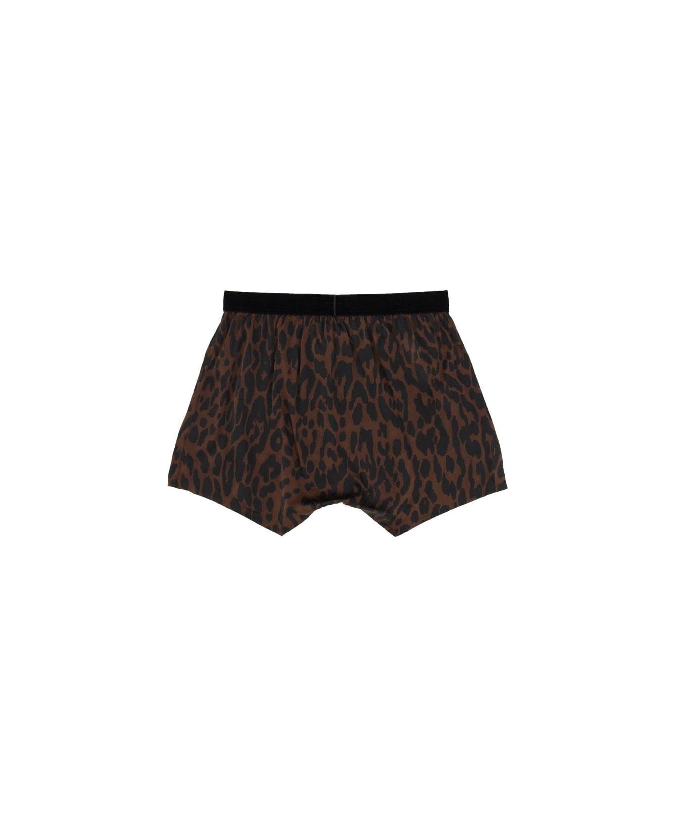 Leopard Printed Logo Waistband Boxers - 2