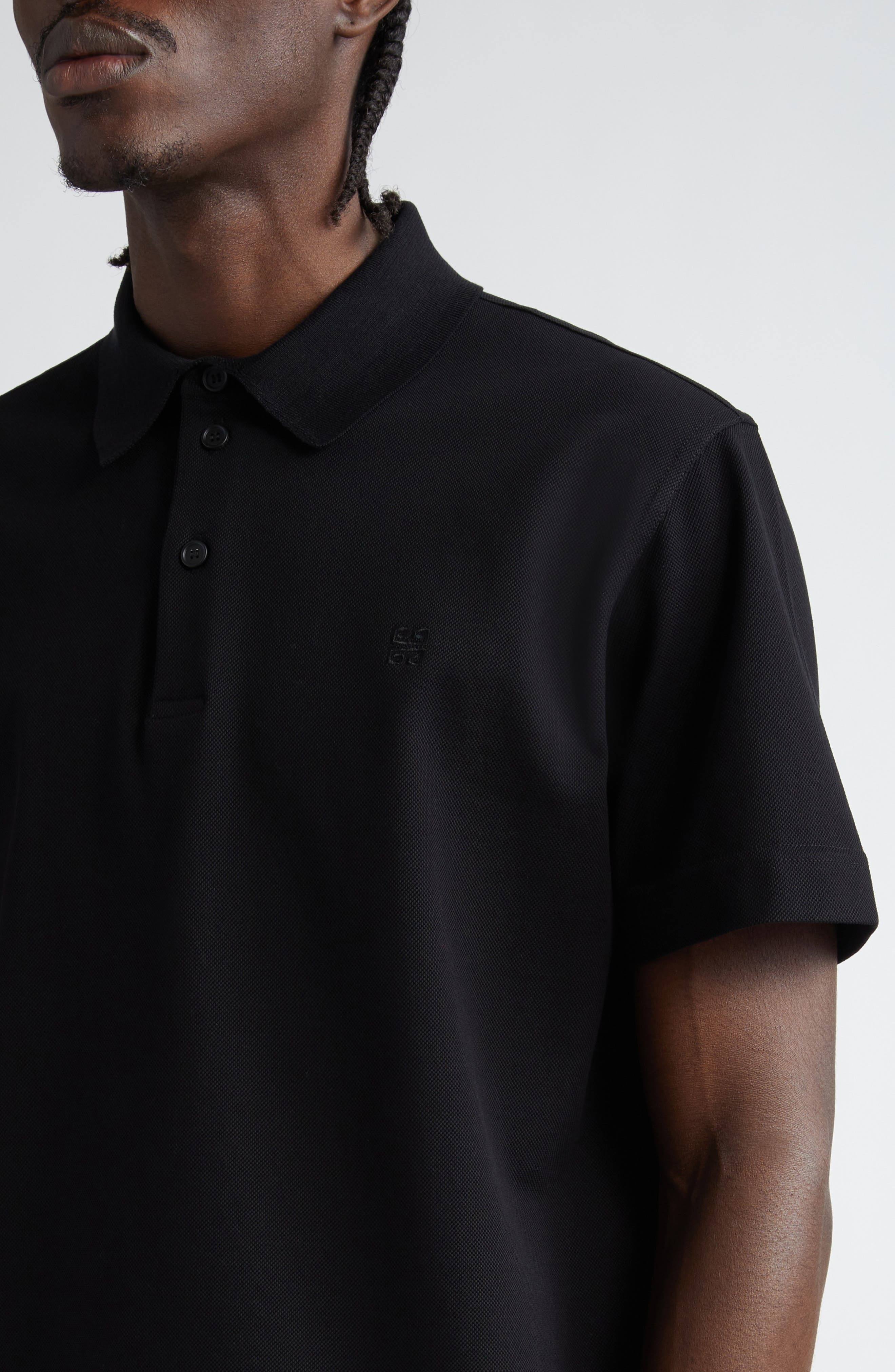 Classic Fit 4G Logo Embroidered Cotton Piqué Polo - 4