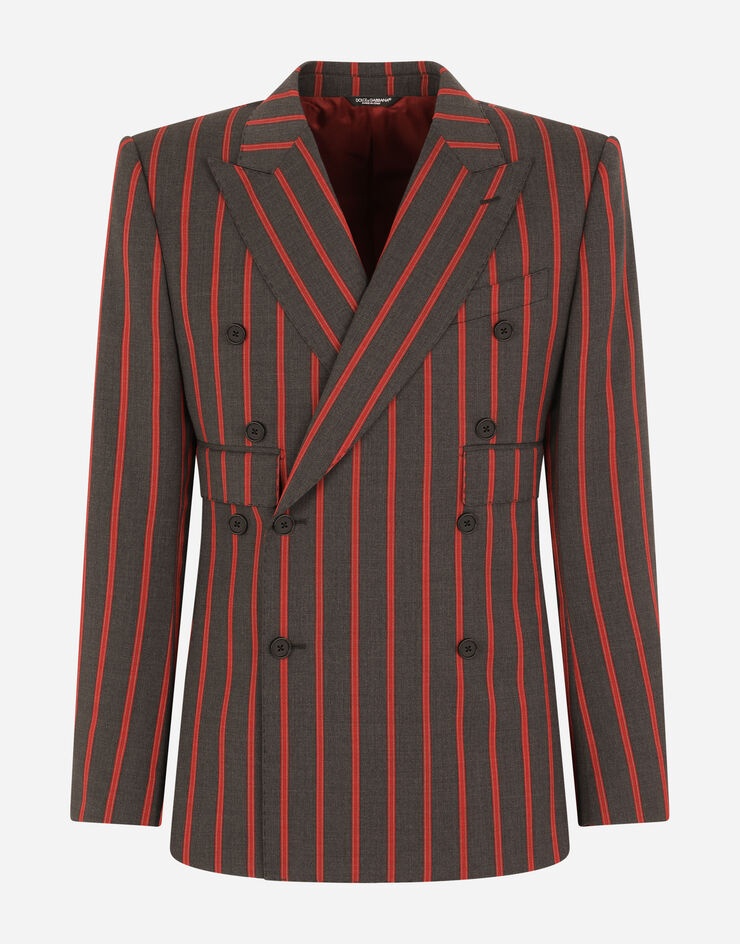 Double-breasted pinstripe wool Sicilia-fit suit - 3