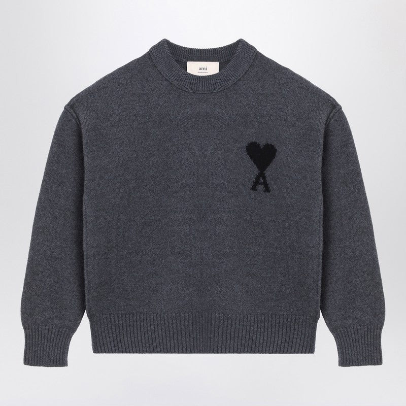 Ami Paris Dark grey Ami De Coeur sweater - 1