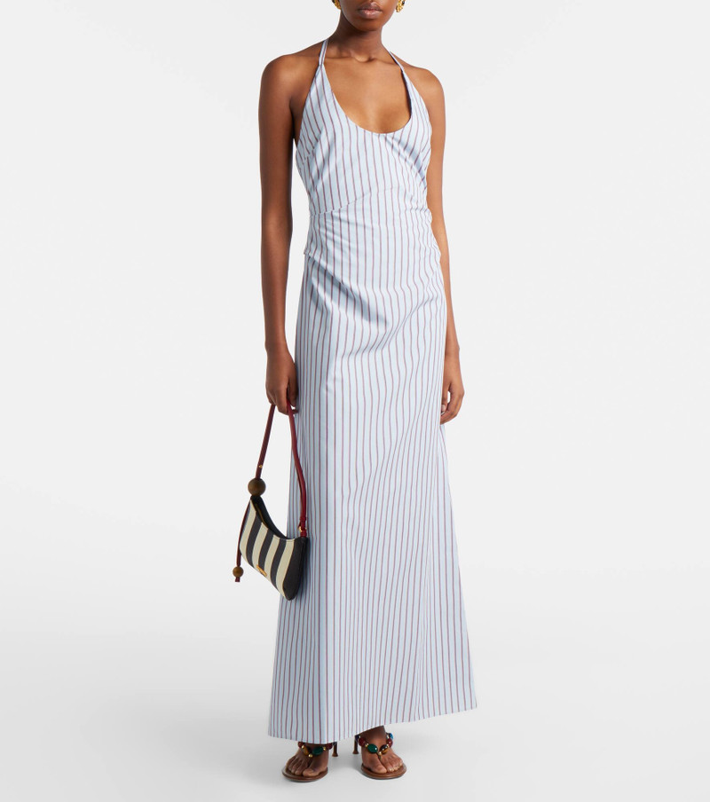 SIR. Pinstripe cotton-blend maxi dress outlook