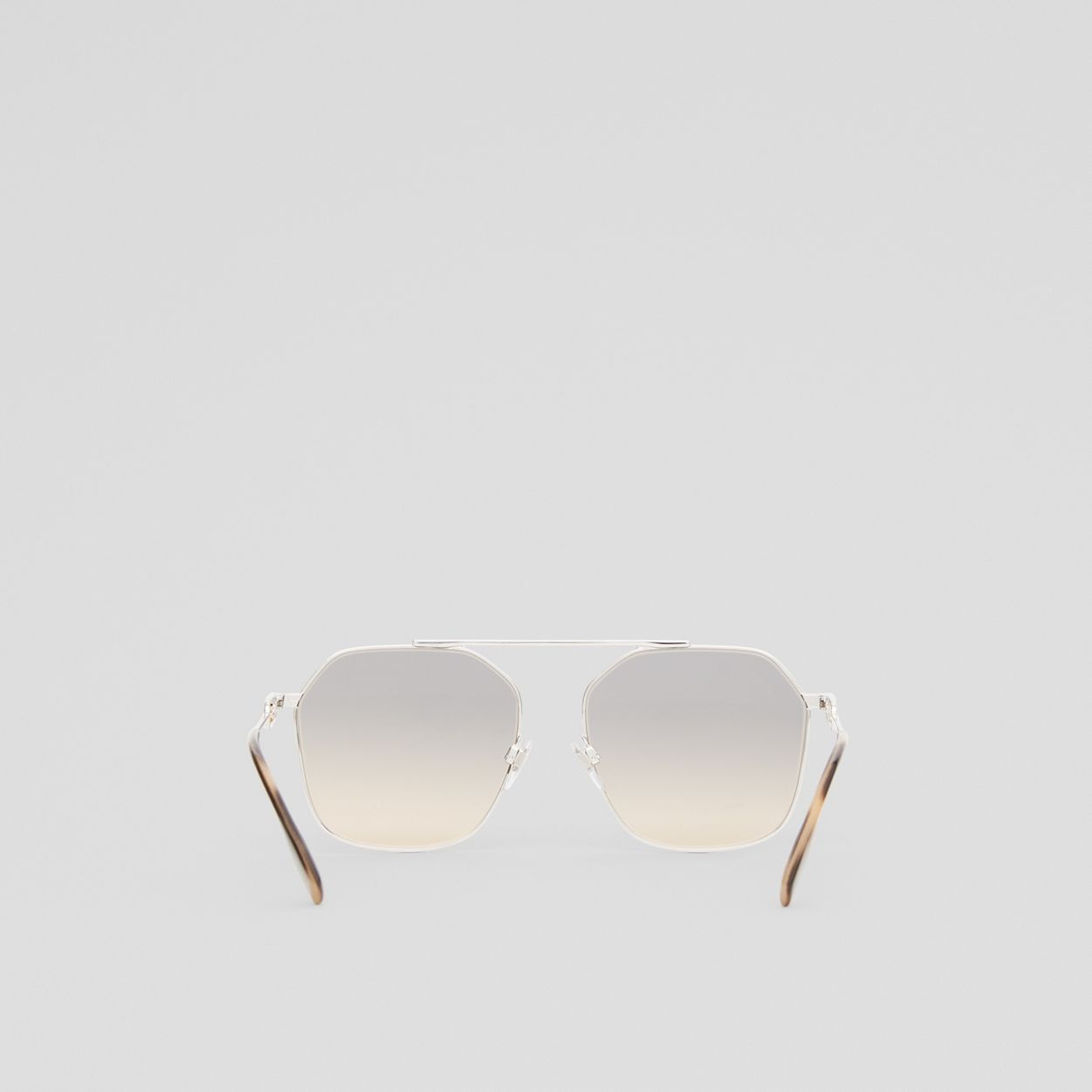 Chain-link Detail Geometric Frame Sunglasses - 6