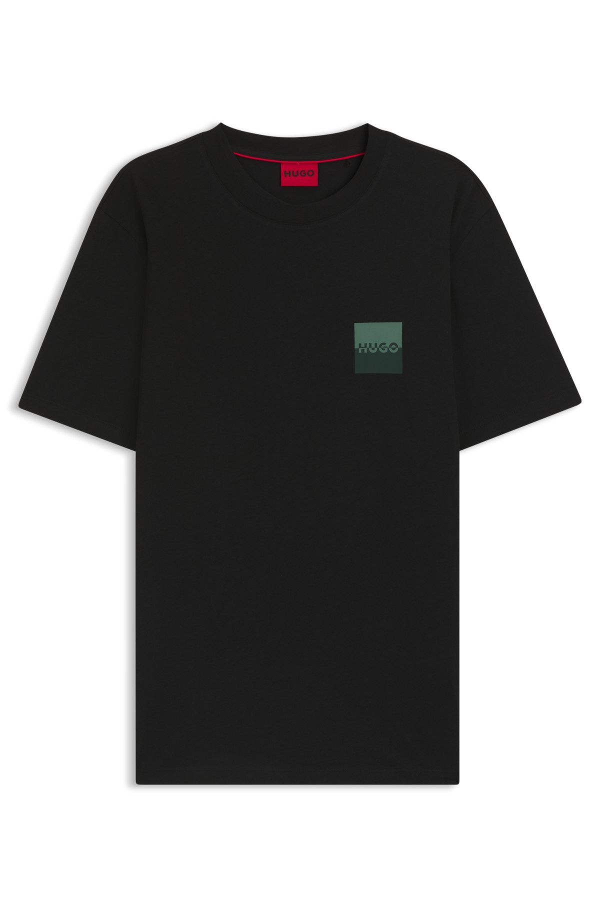 COTTON-JERSEY T-SHIRT WITH CURVED-LOGO PRINT - 1