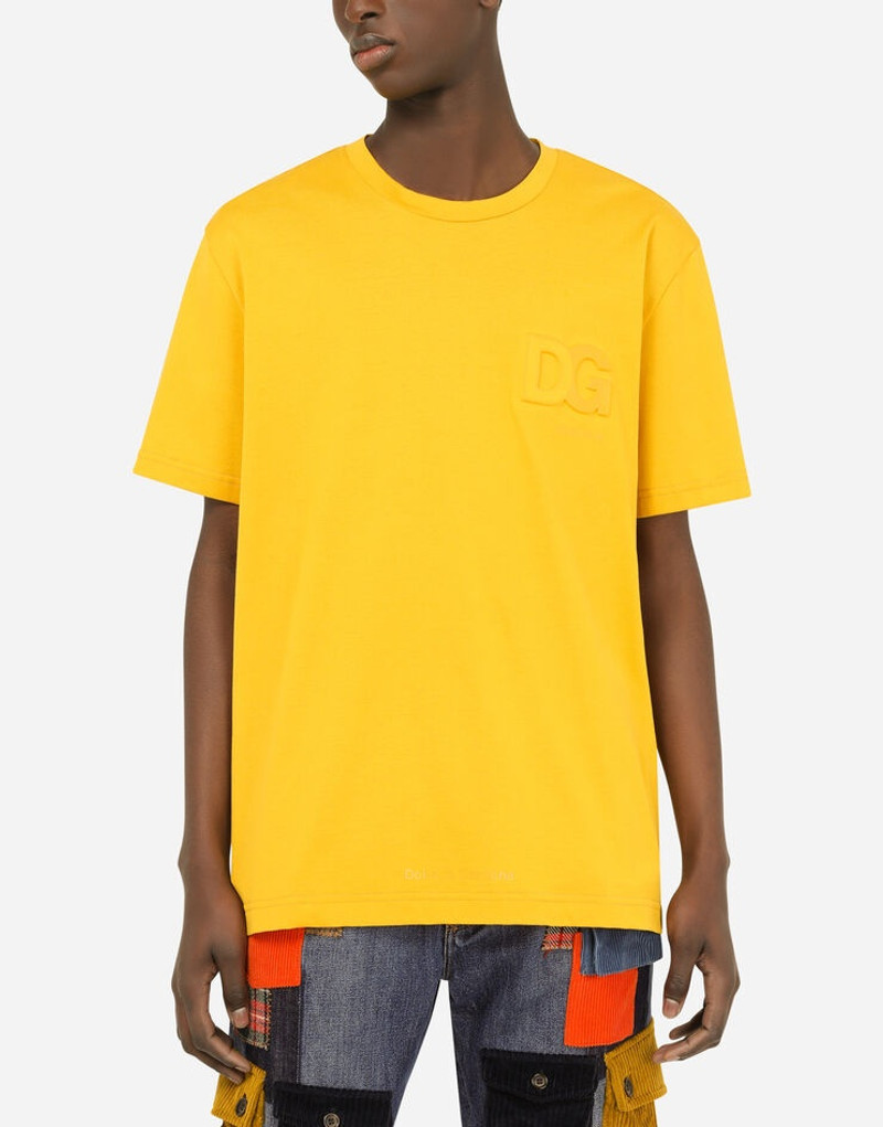 Cotton T-shirt with 3D DG logo 4