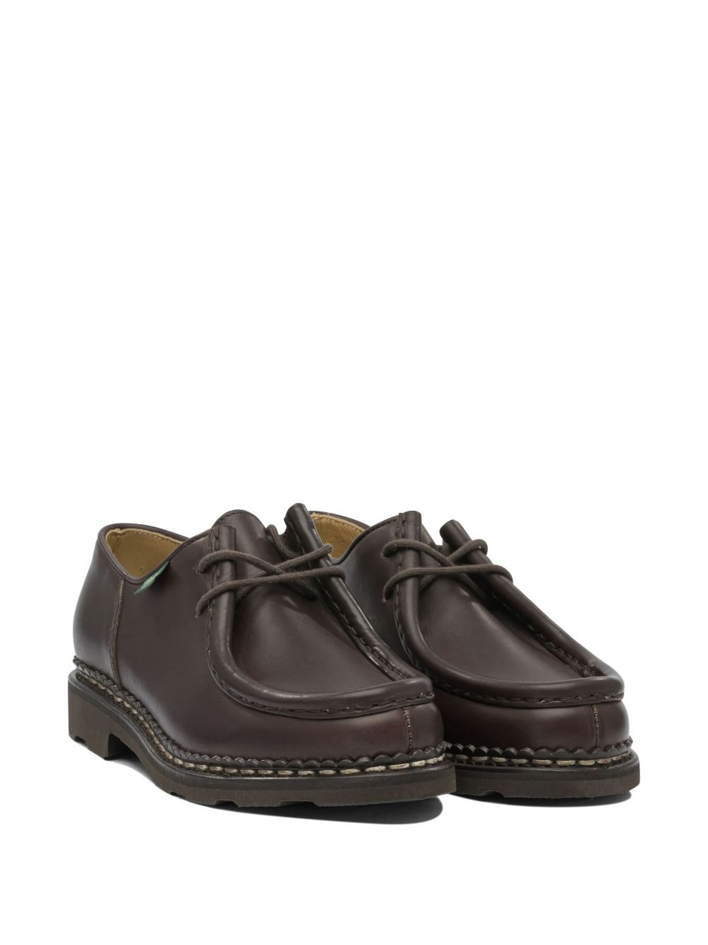 leather lace-up loafers - 2