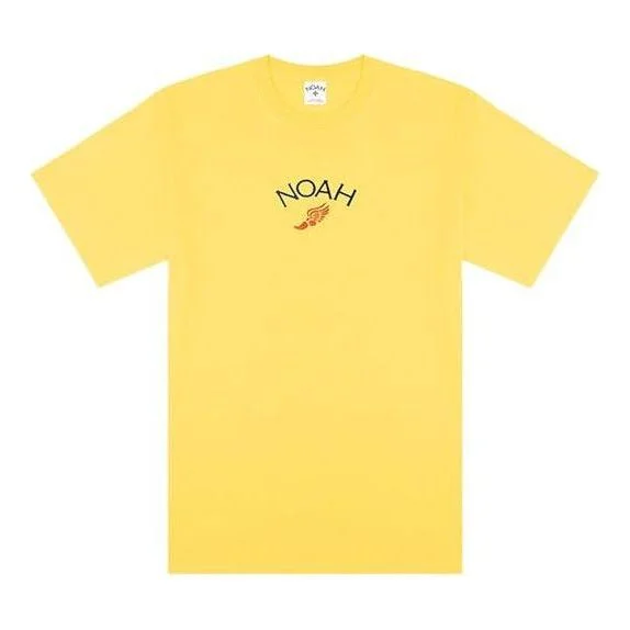 NOAH Embroidered Winged Foot Logo T-shirt 'Yellow' T31SS21-YEELLOW - 1