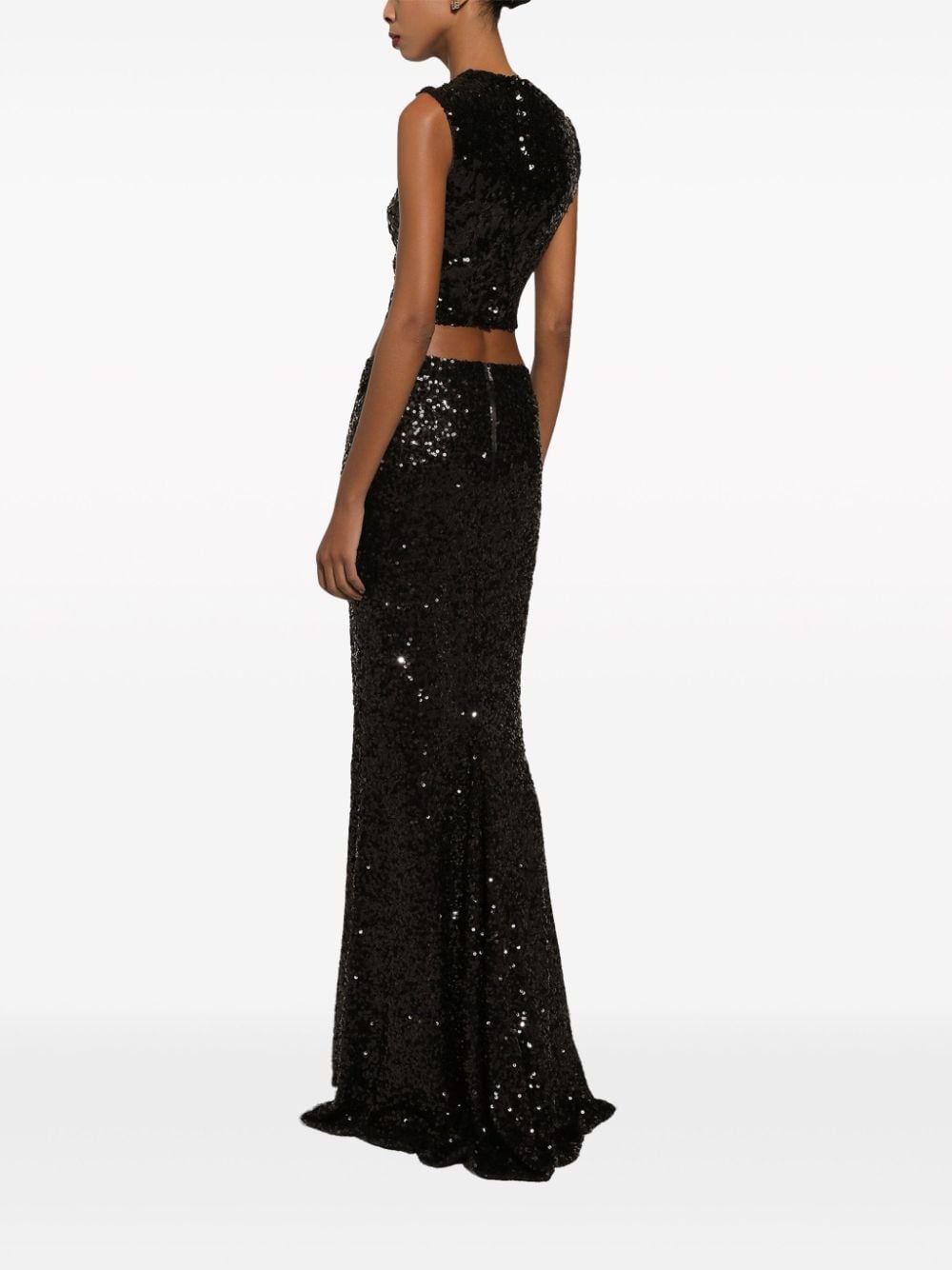 sequinned mermaid maxi skirt - 4