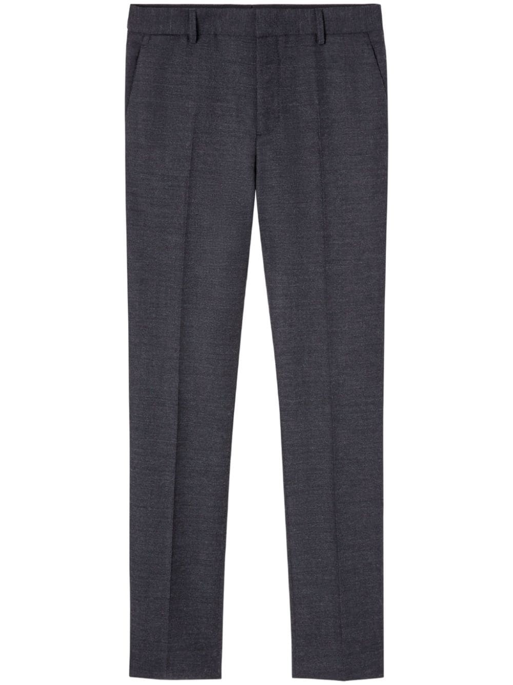 pressed-crease cotton tailored trousers - 1
