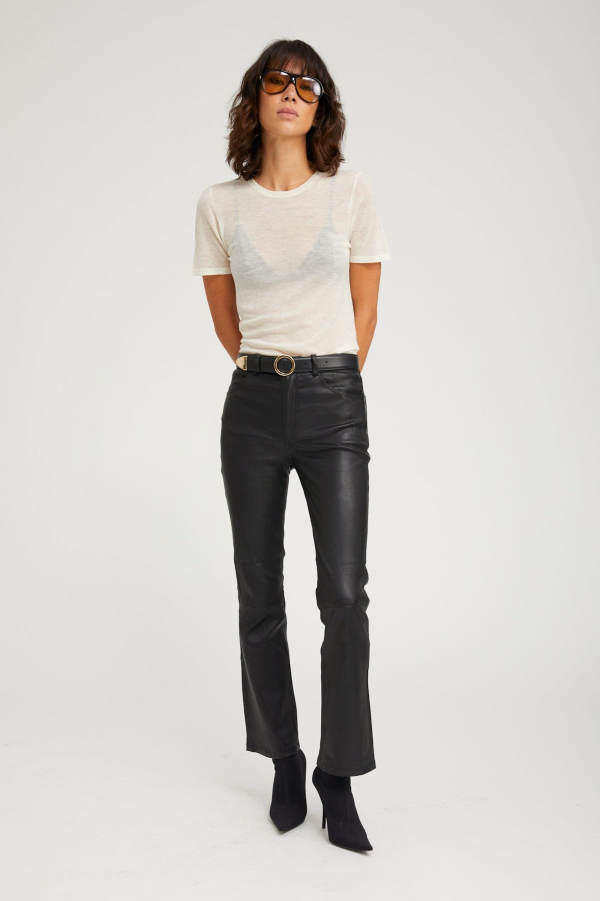 IVORY TISSUE CASHMERE CLASSIC TEE - 2
