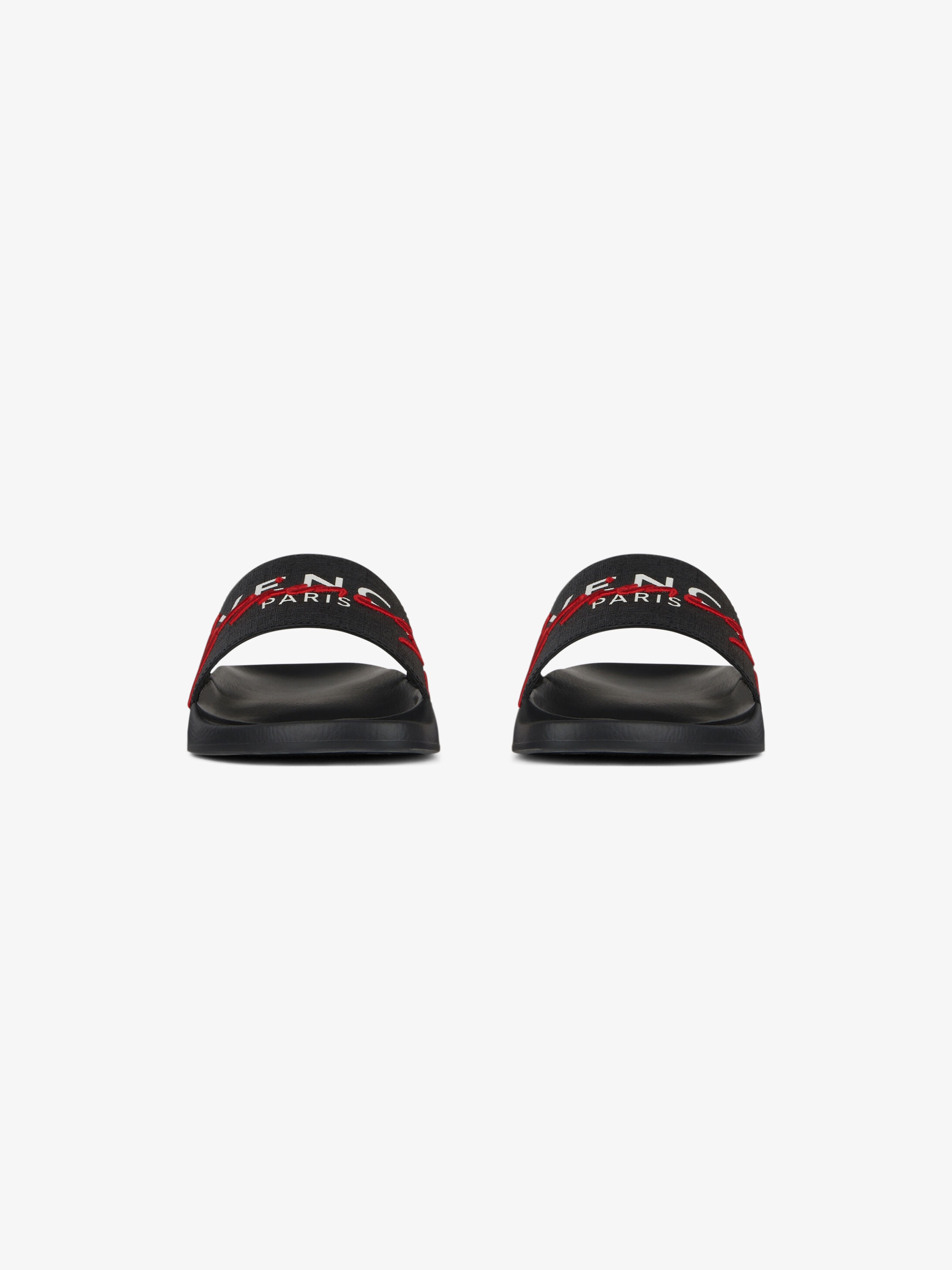 GIVENCHY flat sandals in coated canvas - 3