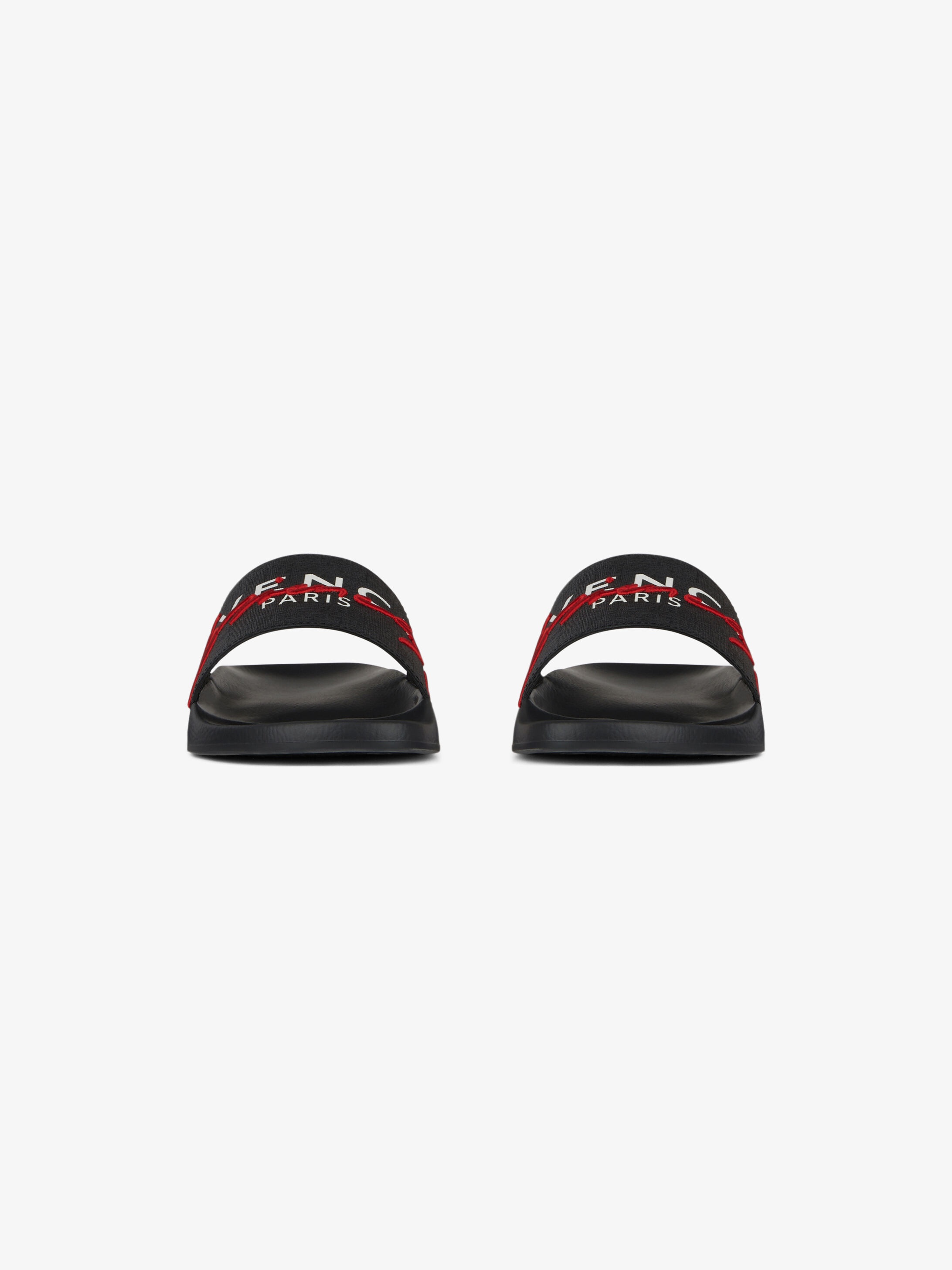 GIVENCHY flat sandals in coated canvas - 3