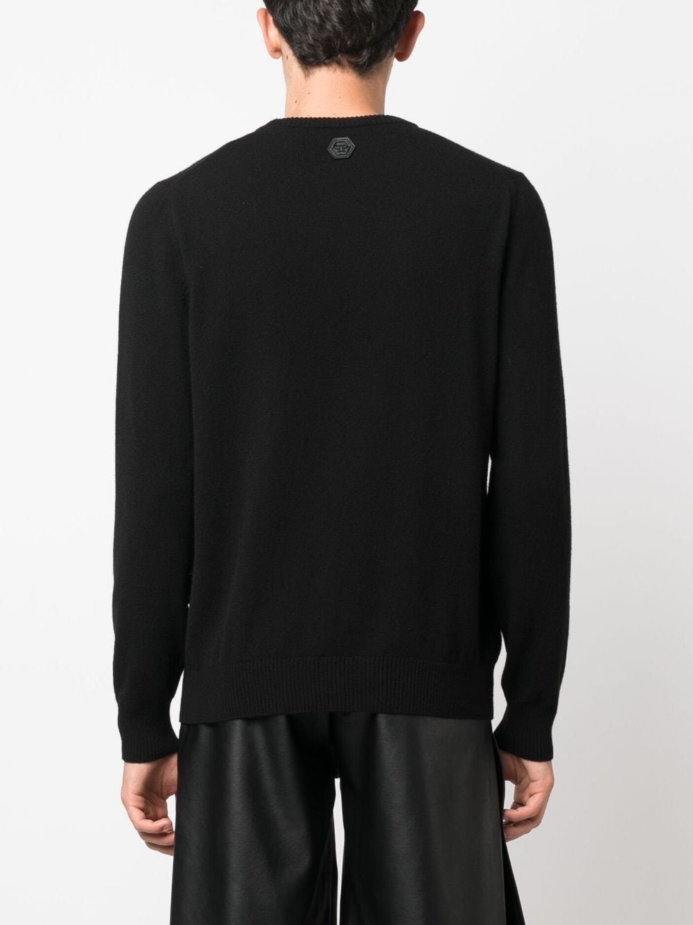 skull-appliqué cashmere sweatshirt - 4