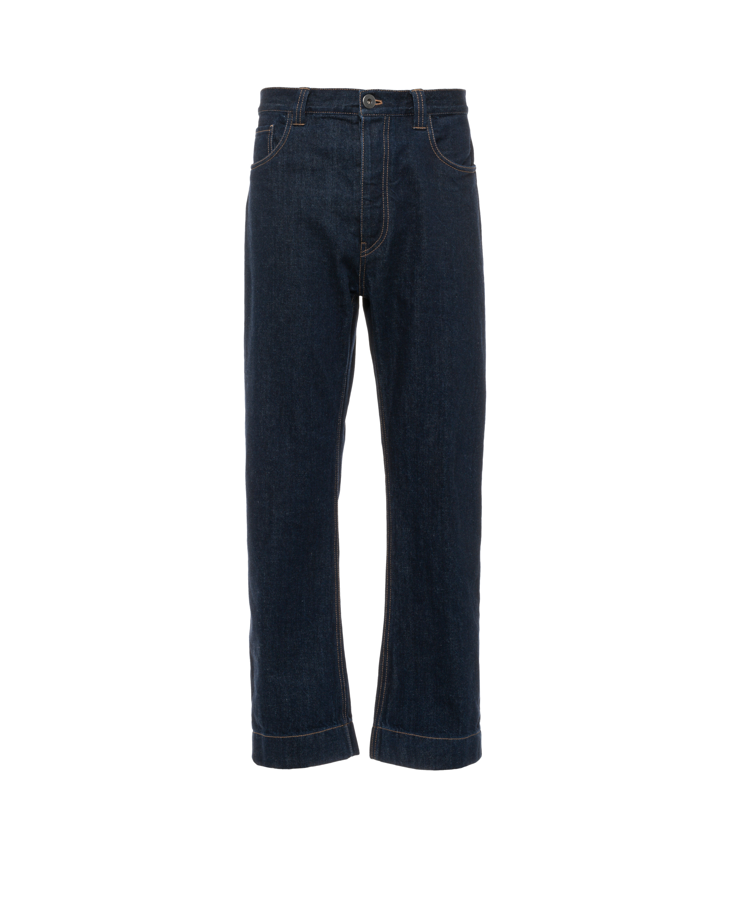Indigo denim five-pocket jeans - 1