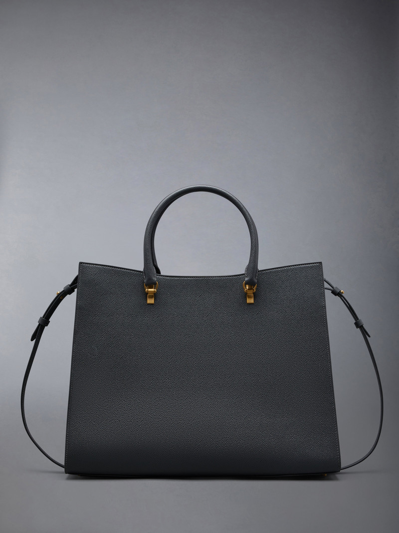 Pebble Grain Leather Large Duet Tote 3