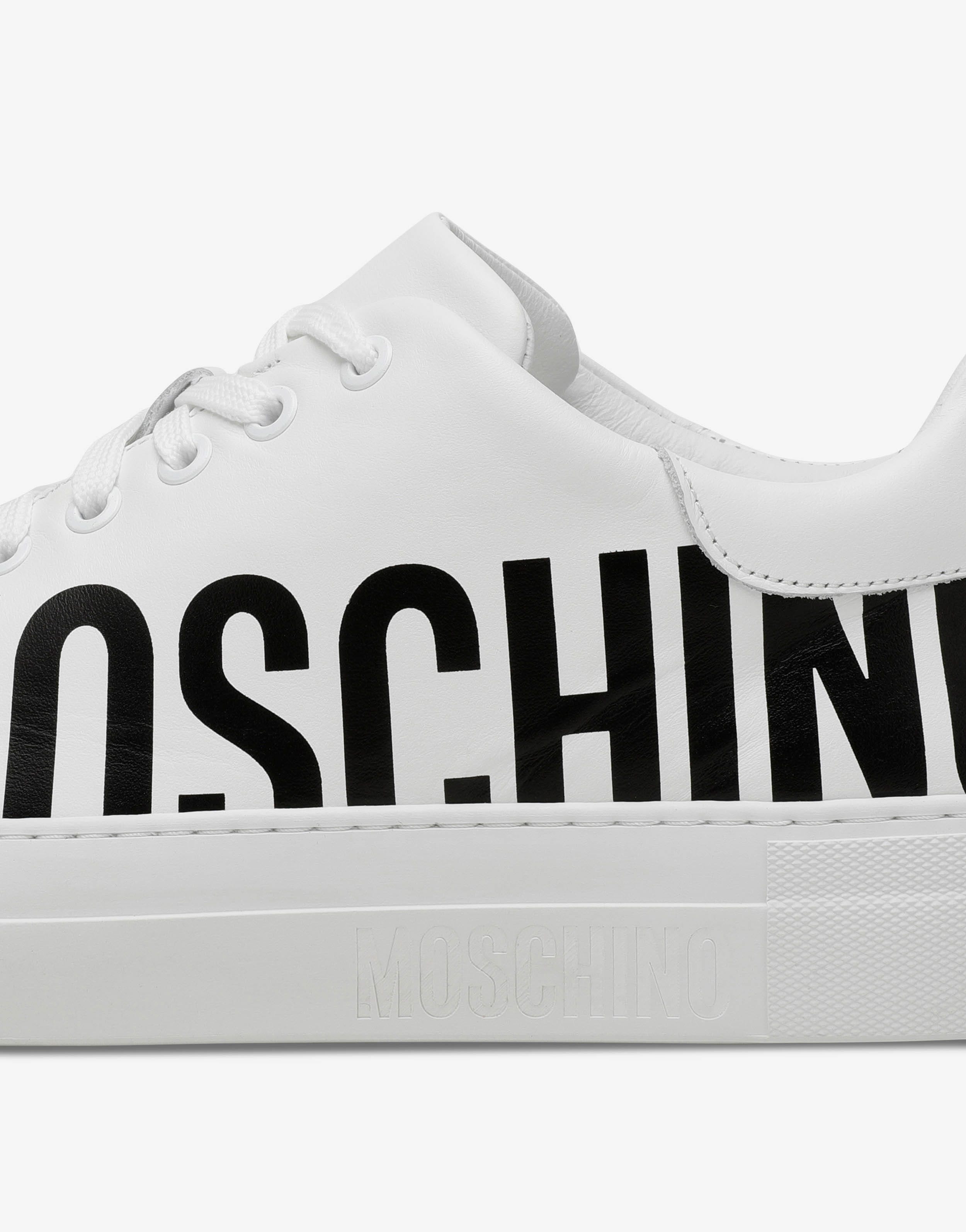 LEATHER SNEAKERS WITH LOGO - 4