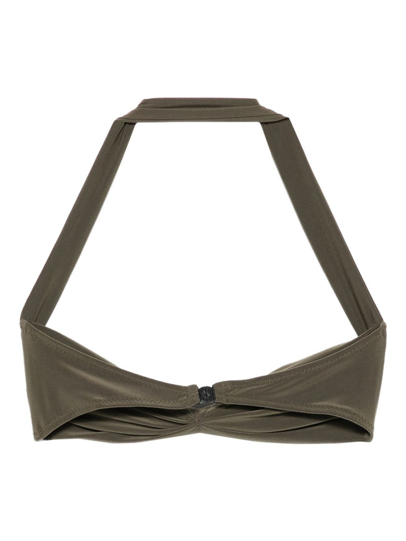 NORMA KAMALI Bill halter-neck draped bikini top outlook