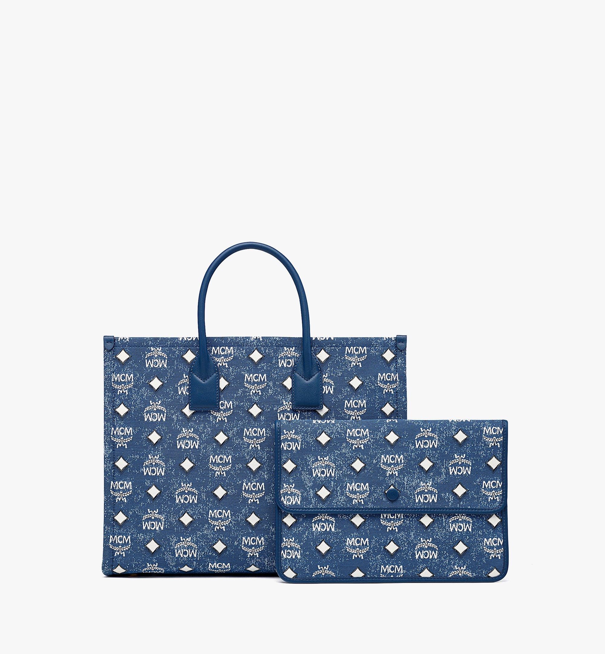München Tote in Vintage Denim Jacquard - 5