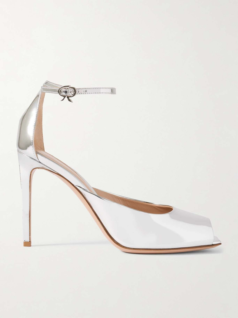 Nuit 95 mirrored-leather pumps - 1