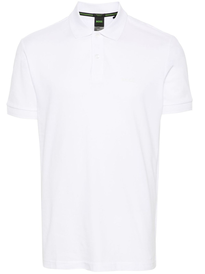 logo print cotton polo shirt 1