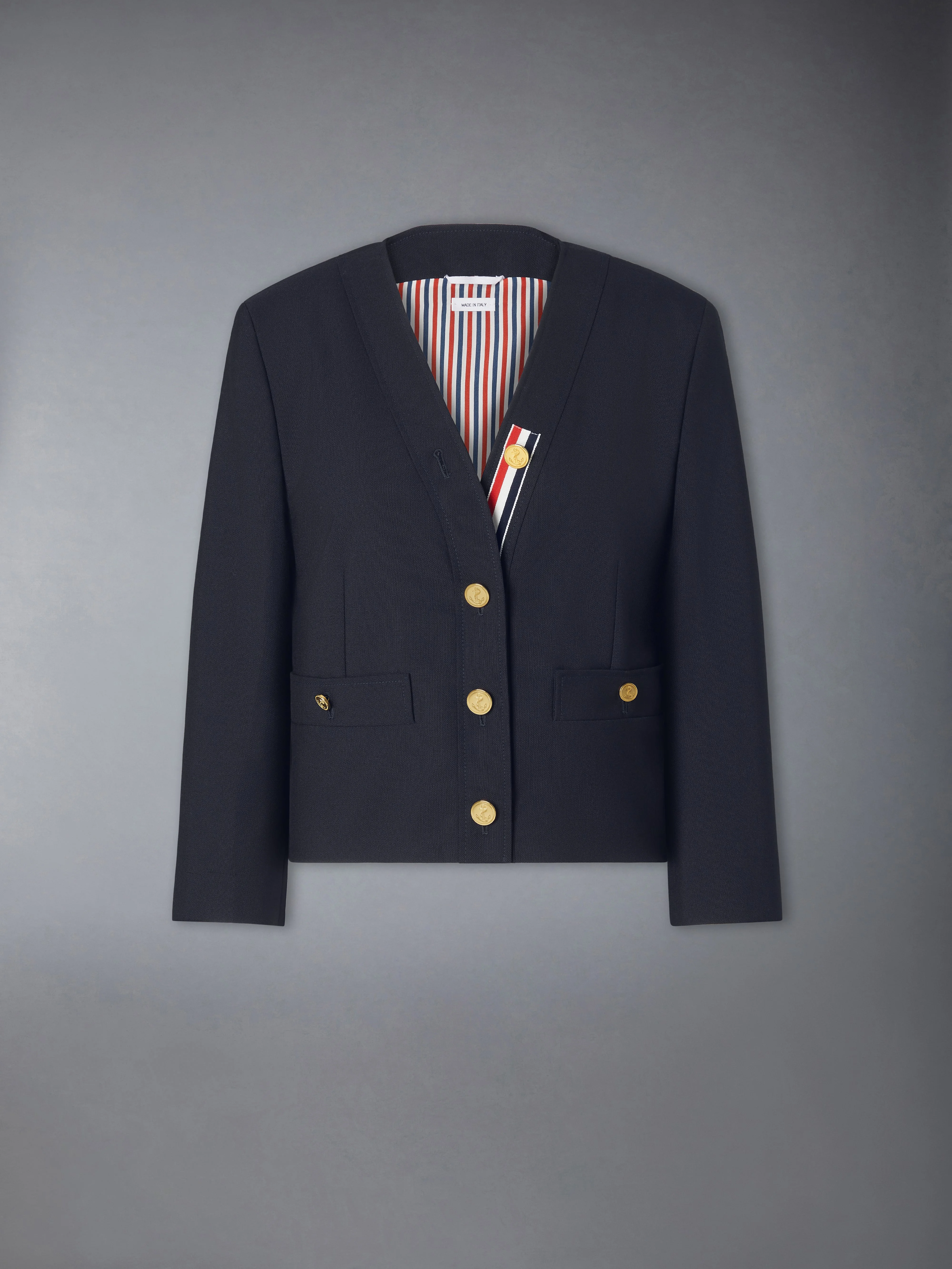 HOPSACK SUITING CARDIGAN JACKET - 1