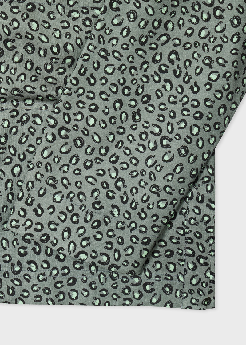 Paul Smith Women's Blue 'Animal' Print Shirt outlook