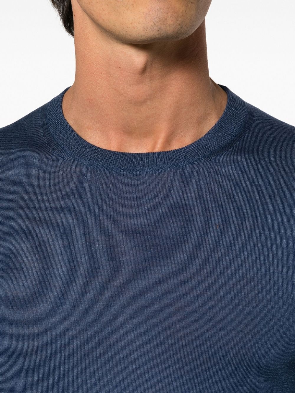 fine-knit crew-neck jumper - 5
