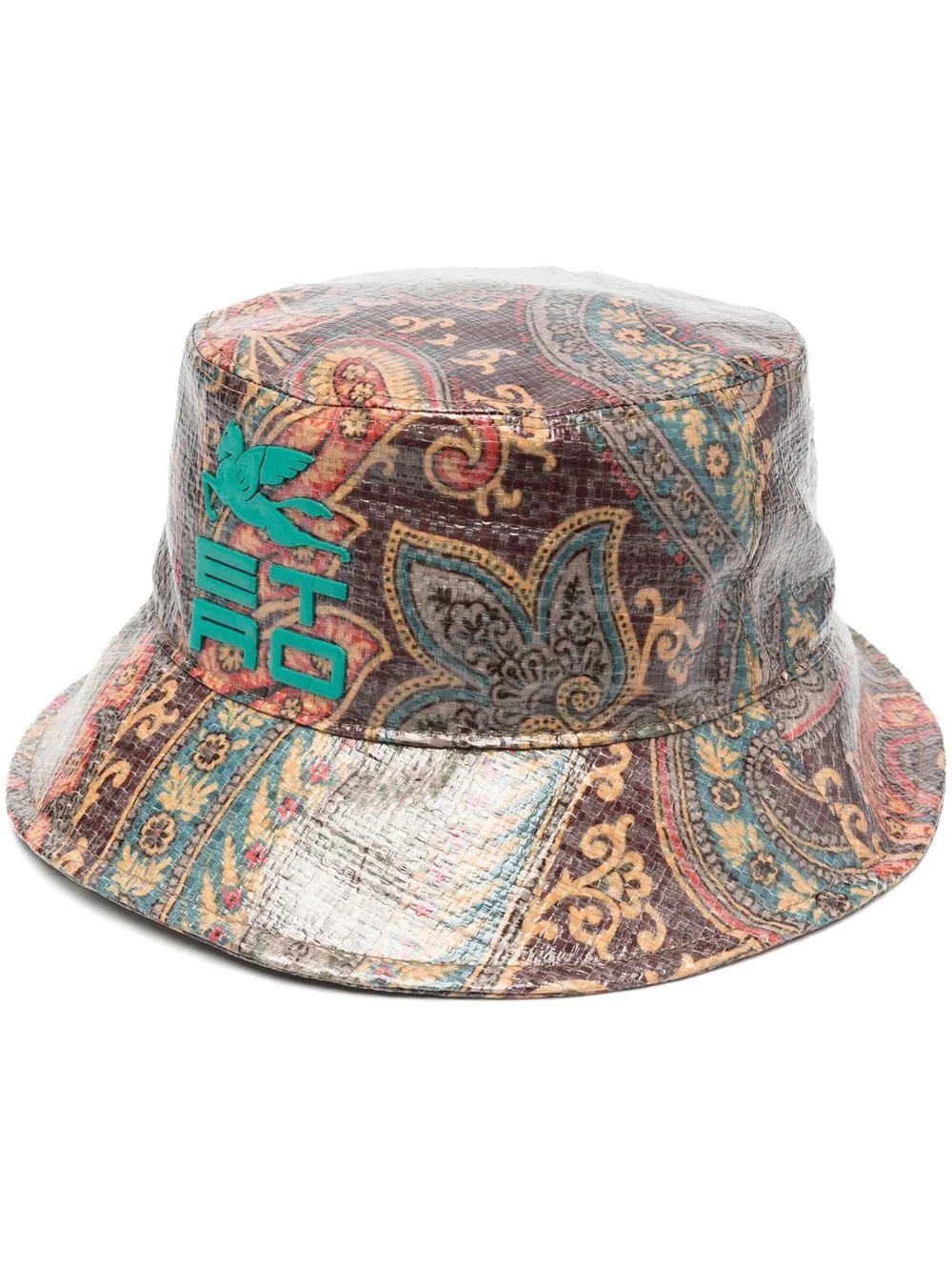 logo-print patterned bucket hat - 1