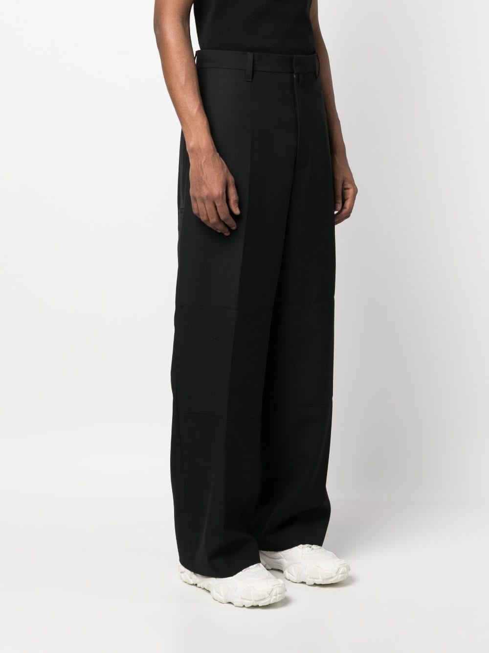 wide-leg wool suit trousers - 3