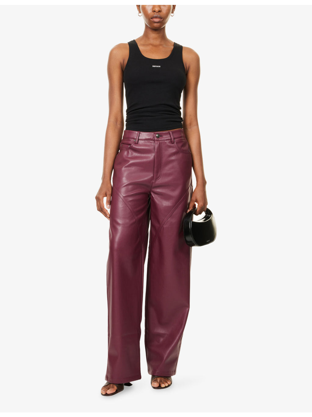 Dixie Straight-Leg Faux-Leather Trousers - 2