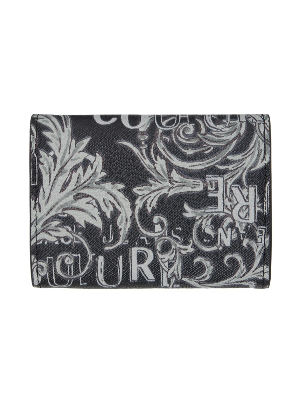 Black Logo Couture Bifold Wallet - 2